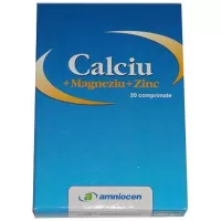 Calciu+Magneziu+Zinc, 20 comprimate, Amniocen
