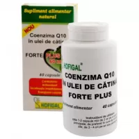 Coenzima Q10 în ulei de catina Forte Plus 60mg, 40 capsule, Hofigal
