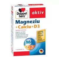 Magneziu + Calciu + D3, Doppelherz, 30 comprimate