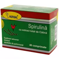 Spirulina cu catina, 40 comprimate, Hofigal
