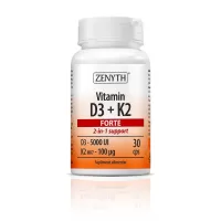 Vitamina D3 + K2 Forte, 30 capsule, Zenyth