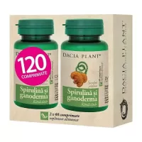 Spirulina si Ganoderma, 60 comprimate (Pachet 2 la pret de 1) Dacia Plant