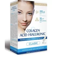 Colagen cu Acid Hialuronic, 30 capsule, Interherb
