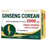 Ginseng Corean, 2000 mg, 30 comprimate, Cosmopharm