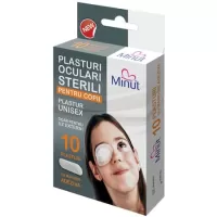 Plasturi oculari pentru copii sterili, 10 buc, Minut