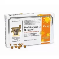 Bio Vitamina D3 Pearls (75 mcg), 80 cps, Pharma Nord