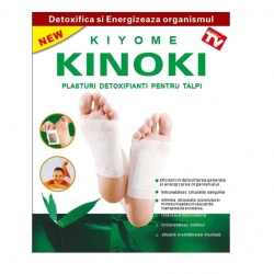 Kinoki plasturi detoxifianti pentru talpi, 10 bucati, Kiyome