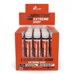 L-Carnitina 3000 Extreme Shot, Olimp Sport Nutrition, 20 fiole portocale