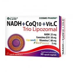 NADH + CoQ10 + Vitamina C Trio Lipozomal, Cosmopharm, 30 capsule