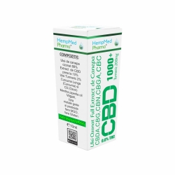 Ulei Ozonat CBD 1000 mg Full Extract + Turmeric 200 mg, 10 ml, HempMed