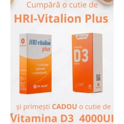 Hri Vitalion Plus, 54 tablete + Vitamina D3, 4000IU, 60 tablete, Dr Balint