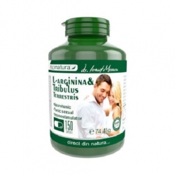 L-arginina si Tribulus Terrestris 150 capsule Pro Natura