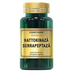 Nattokinaza Serrapeptaza, Cosmopharm, 30 capsule
