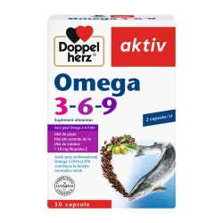 Omega 3-6-9 Aktiv + vitamina E, Doppelherz, 30 capsule