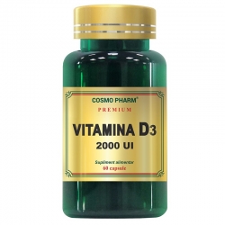 Vitamina D3 2000 UI, Cosmopharm, 60 capsule