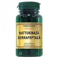Nattokinaza Serrapeptaza, 30 capsule, Cosmopharm