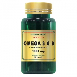 Omega 3-6-9 Ulei de seminte de in 1000 mg, 60 capsule, Cosmopharm