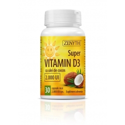 Super Vitamin D3, 2000 UI, 30 cps, Zenyth
