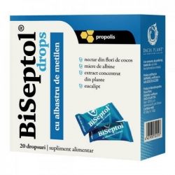 BiSeptol drops propolis si albastru de metilen, 20 bucati, Dacia Plant