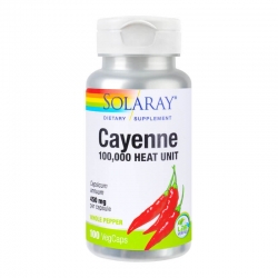 Cayenne (ardei iute 450mg) Secom, 100 capsule
