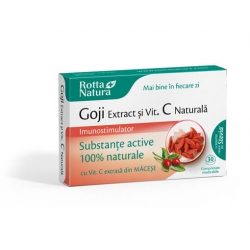 Goji extract + Vitamina C naturala, 30 cpr, Rotta Natura