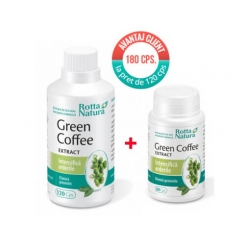 Pachet Green Coffee Extract 120 cps + 60 cps, Rotta Natura
