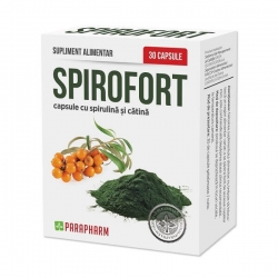 Spirofort cu Spirulina si Catina, 30 capsule, Parapharm