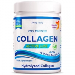 Colagen Hidrolizat pulbere Tip 1, 2 si 3 Active Life, 10.000 Mg, 300g, Swedish Nutra