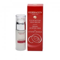 Crema contur ochi cu extract din melc, Herbagen, 30 ml
