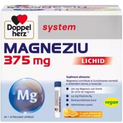 Magneziu Lichid System, 375 mg, Doppelherz, 30 flacoane