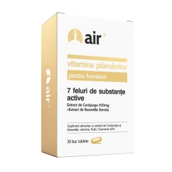 Air7 Vitamina plamanilor pentru fumatori, Green Splid, 30 capsule