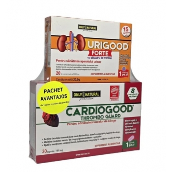 Cardiogood 30cp + Urigood Forte 20 cpr, Pachet Avantajos, Only Natural