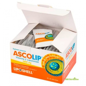 Vitamina C Lipozomala 1000 mg (portocale), Ascolip, 30 plicuri