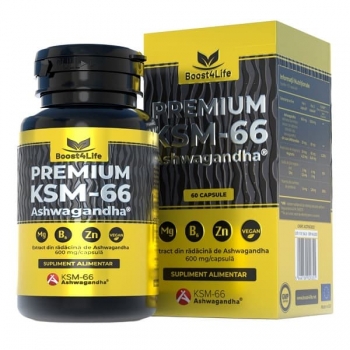 Ashwagandha KSM-66 Premium, Boost4Life, 60 capsule 