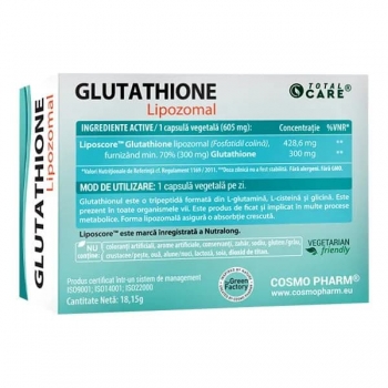 Glutathione Lipozomal, 300 mg, Cosmopharm, 30 cps