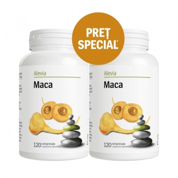 Maca, Alevia, 120 comprimate (Pachet 1+1)