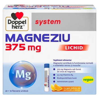 Magneziu Lichid System, 375 mg, Doppelherz, 30 flacoane