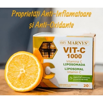 Vitamina C Lipozomala, 1000 mg, Marnys, 20 fiole