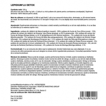 Ceai de slabit Turcesc Lepidiumlu Detox For X5, 30 plicuri x 4 g