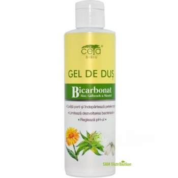 Gel de dus cu bicarbonat, aloe, galbenele si musetel, 200 ml, Ceta Sibiu