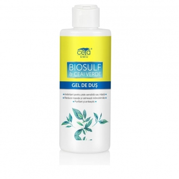 Gel de dus Biosulf cu ceai verde, 200 ml, Ceta Sibiu