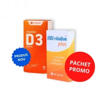 Hri Vitalion Plus, 54 tablete + Vitamina D3, 4000IU, 60 tablete, Dr Balint