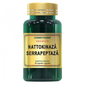 Nattokinaza Serrapeptaza, Cosmopharm, 30 capsule