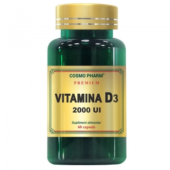Vitamina D3 2000 UI, Cosmopharm, 60 capsule