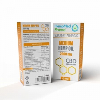 Ulei CBD Medium Hemp, 2000 mg, HempMed Pharma, 10 ml