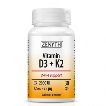 Vitamina D3 2000Ui + K2, Zenyth, 30 capsule