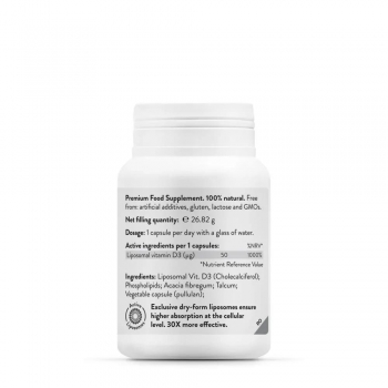 Vitamina D3 Lipozomala 2000 UI, 45 capsule, Novo Biomedics