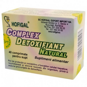 Complex detoxifiant, 40 comprimate, Hofigal