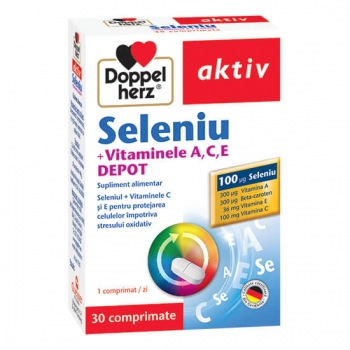 Seleniu + Vitamina A + C + E Aktiv, Doppelherz, 30 capsule