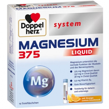 Magneziu lichid 375 mg, 10 fiole unidoza, Doppelherz